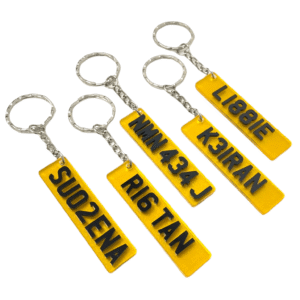 Personalised 4D Number Plate Keyring