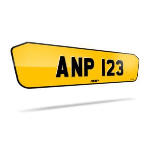 Tesla Model 3 Shaped Number Plates